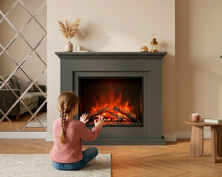 Детская безопасность при установке камина