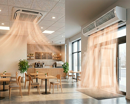 Что лучше – тепловая завеса или кондиционер на обогрев