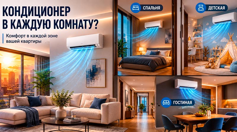 Стоит ли устанавливать кондиционер в каждой комнате