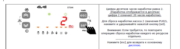 Инструкция сброса ошибки на чиллере Dantex 2