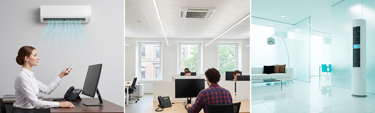 Варианты монтажа кондиционера в офисе Монтаж кондиционера в офис