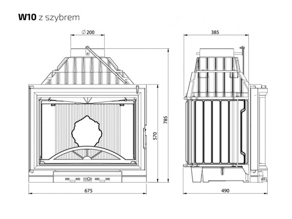 Габариты Kawmet W10