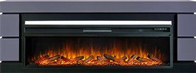 Каминокомплект Modern 60 (Разборный) Серый графит с черным с очагом Royal Flame Vision 60 LOG LED НП