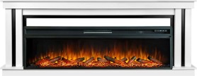Каминокомплект Cosmo 60 (Разборный) Белый с черным с очагом Royal Flame Vision 60 LOG LED