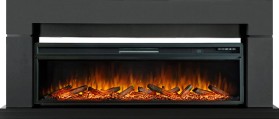 Каминокомплект Lindos 60 (Разборный) Серый графит с очагом Royal Flame Vision 60 LOG LED
