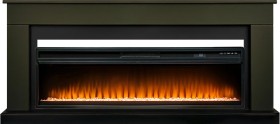 Каминокомплект Bergen 60 SFT (Разборный) Темная олива с очагом Royal Flame Vision 60 LED