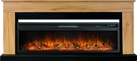 Каминокомплект Bergen 60 SFT (Разборный) Дуб галифакс с очагом Royal Flame Vision 60 LOG LED