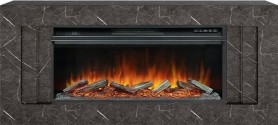 Каминокомплект Line 42 SFT Stone Touch (Разборный) Серый мрамор с очагом Royal Flame Vision 42 LOG LED