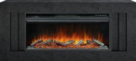 Каминокомплект Line 42 Dark Grey Темный серый с очагом Royal Flame Vision 42 LOG LED