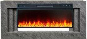 Каминокомплект Line 42 Concrete (Разборный) Серый бетон с очагом Royal Flame Vision 42 LED