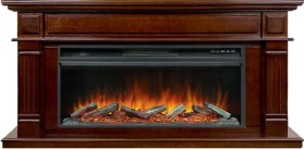 Каминокомплект Atlanta Темный дуб (Ширина 1500 мм) с очагом Royal Flame Vision 42 LOG LED