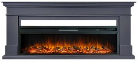 Каминокомплект California V60 SFT (Разборный) Серый графит с очагом Royal Flame Vision 60 LOG LED