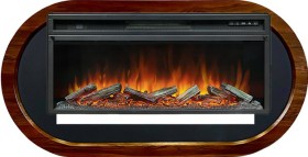 Каминокомплект Ellipse 42 Орех ноче с очагом Royal Flame Vision 42 LOG LED