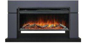 Каминокомплект Lindos V42 SFT Graphite Grey (Ширина 1470мм) с очагом Royal Flame Vision 42 LOG LED