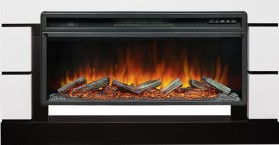 Каминокомплект Modern 42 SFT Белый с черным с очагом Royal Flame Vision 42 LOG LED