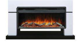 Каминокомплект Lindos V42 SFT Белый (Ширина 1470мм) с очагом Royal Flame Vision 42 LOG LED