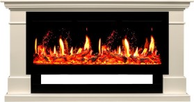 Каминокомплект California Слоновая кость (Высота 860) с очагом Royal Flame 5D V-ART 40