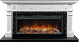 Каминокомплект Carlyle Белый с очагом Royal Flame Vision 42 LOG LED
