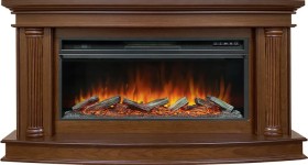 Каминокомплект Rome Каштан с очагом Royal Flame Vision 42 LOG LED