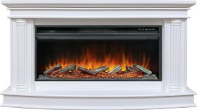 Каминокомплект Rome  Белый с очагом Royal Flame Vision 42 LOG LED