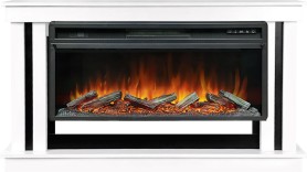 Каминокомплект Cosmo 42 (Разборный) Белый с черным с очагом Royal Flame Vision 42 LOG LED