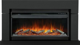 Каминокомплект Lindos Graphite Grey (Ширина 1470мм) с очагом Royal Flame Vision 42 LOG LED