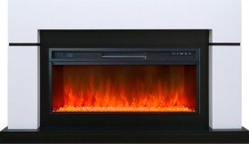 Каминокомплект Lindos Белый (Ширина 1470мм) с очагом Royal Flame Vision 42 LED