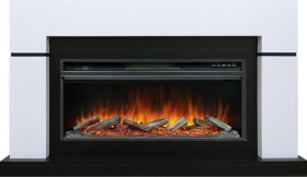 Каминокомплект Lindos Белый (Ширина 1470мм) с очагом Royal Flame Vision 42 LOG LED