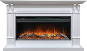 Каминокомплект Cardiff Белый с очагом Royal Flame Vision 42 LOG LED