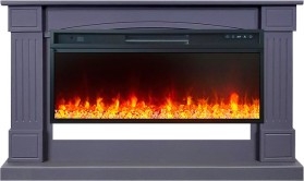Каминокомплект Boston 42 SFT (Разборный) Серый графит с очагом Royal Flame Vision 42 LED