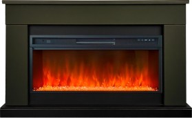Каминокомплект Bergen (Разборный) Темная олива (Ширина 1370 мм) с очагом Royal Flame Vision 42 LED