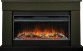 Каминокомплект Bergen (Разборный) Темная олива (Ширина 1370 мм) с очагом Royal Flame Vision 42 LOG LED