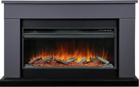 Каминокомплект Bergen (Разборный) Серый графит (Ширина 1370 мм) с очагом Royal Flame Vision 42 LOG LED
