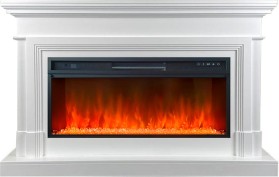 Каминокомплект Coventry Белый (Ширина 1400 мм) с очагом Royal Flame Vision 42 LED