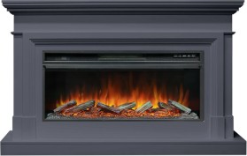 Каминокомплект Coventry Серый графит (Ширина 1400 мм) с очагом Royal Flame Vision 42 LOG LED