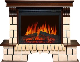 Каминокомплект Pietra Темный дуб с очагом Royal Flame Jupiter FX New