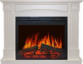 Каминокомплект Boston Слоновая кость с очагом Royal Flame Jupiter FX New