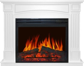 Каминокомплект Boston Белый с очагом Royal Flame Jupiter FX New