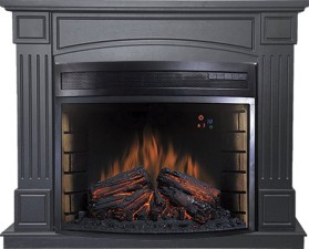 Каминокомплект Boston Серый графит с очагом Royal Flame Dioramic 28 LED FX