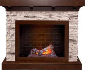 Каминокомплект Chalet Темный дуб/Сланец с очагом Cassette 400 NH  Dimplex Opti-myst