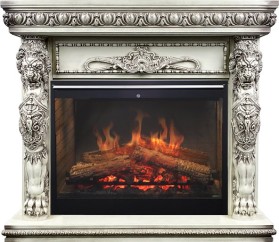 Каминокомплект Windsor Слоновая кость с темной патиной с очагом Dimplex Symphony 30 (Симфони) DF3020 INT