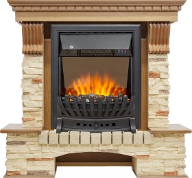 Каминокомплект Pierre Luxe Дуб / Сланец с очагом Royal Flame Aspen Black