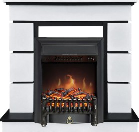 Каминокомплект Modern (Разборный) Белый с черным с очагом Royal Flame Fobos FXM Black RC