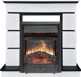 Каминокомплект Modern (Разборный) Белый с черным с очагом Royal Flame Majestic FX Black RC