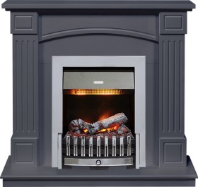 Каминокомплект Boston Серый графит (Высота 925см) с очагом Danville Chrome  Dimplex Opti-myst