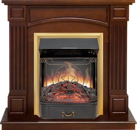 Каминокомплект Boston Темный дуб (Высота 925см) с очагом Royal Flame Majestic FX Brass