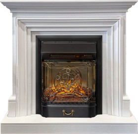 Каминокомплект Bradford Белый с очагом Royal Flame Majestic FX Black RC