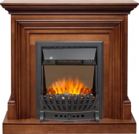 Каминокомплект Bradford Орех с очагом Royal Flame Aspen Black