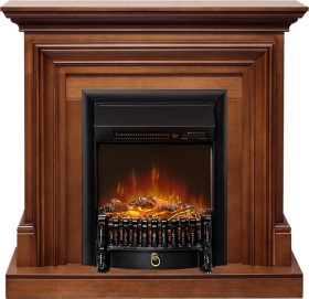 Каминокомплект Bradford Орех с очагом Royal Flame Fobos FXM Black RC