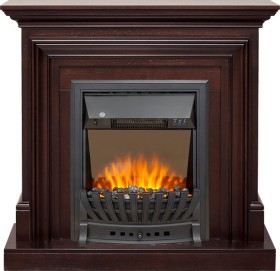 Каминокомплект Bradford Темный дуб с очагом Royal Flame Aspen Black